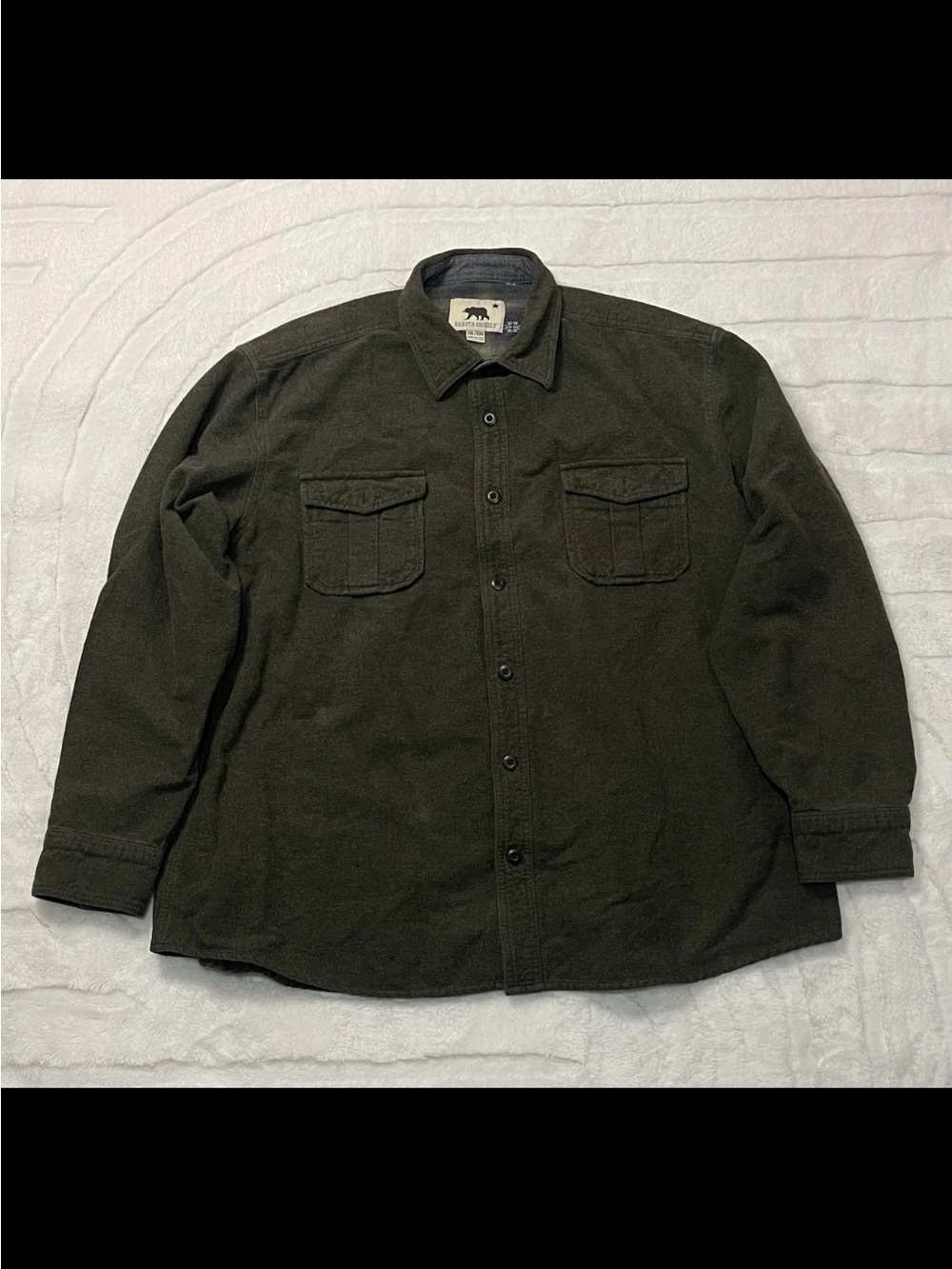 Dakota Grizzly Shirt Mens 2XL Olive Green Brushed Flannel Button Front Pockets